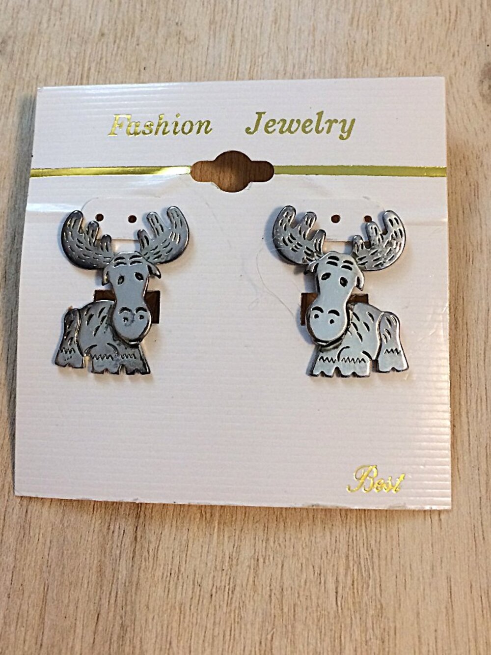 Moose Earrings Vintage NOS Moose Lodge 1990s